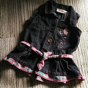 🛒CARTERS: 12M. GIRLS BLACK JEAN VEST